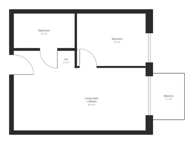The 2D floor plan the model was made from