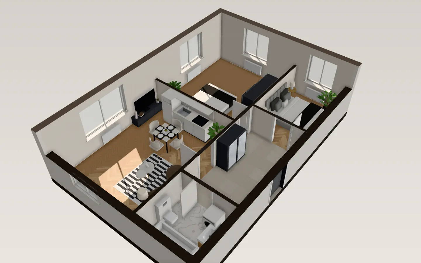 The flat in the Neo Deco style