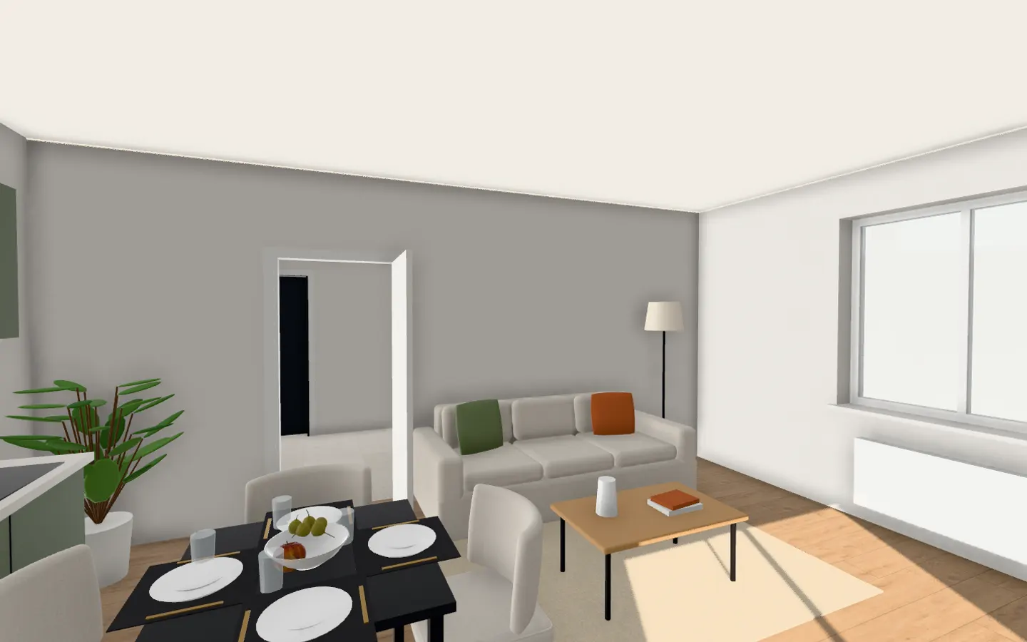The sample flat in the As drawn style