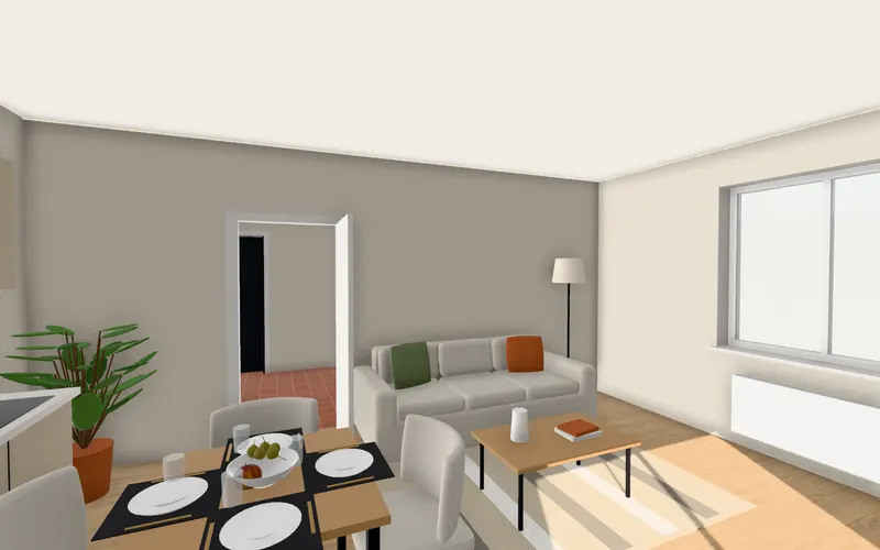 Living room in the Terracotta style