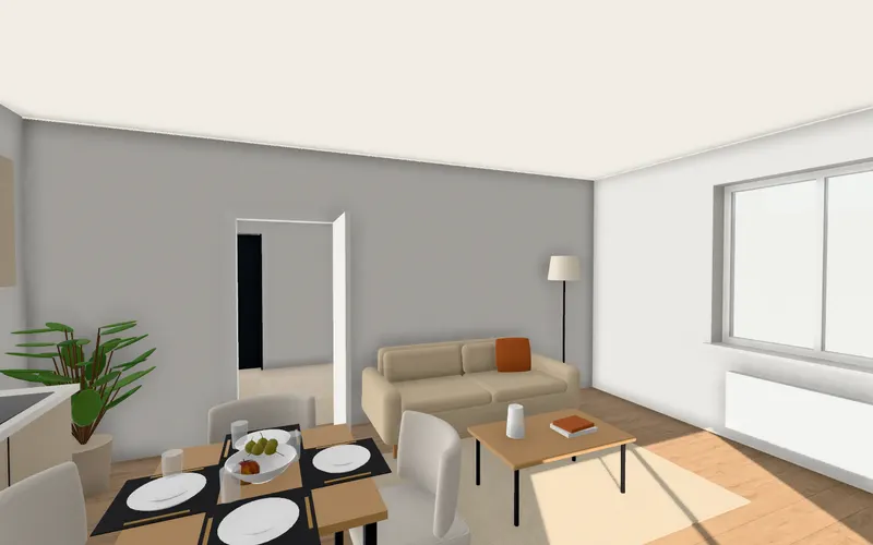 Living room in the Travertine style